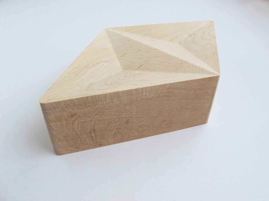 diamond wood urn - small