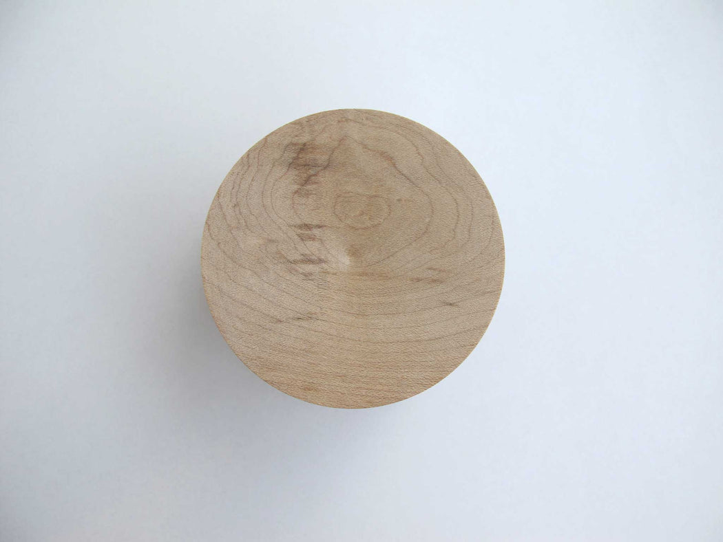 round wood urn - extra small